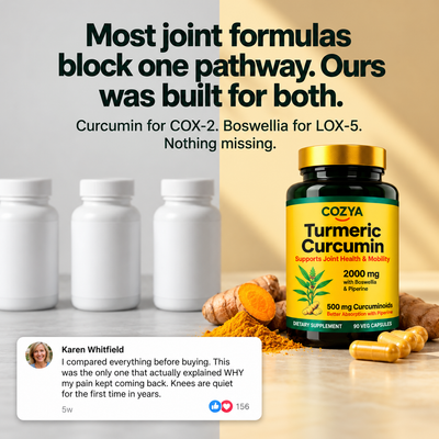 COZYA Joint Support+ | Turmeric Curcumin & Boswellia Capsules