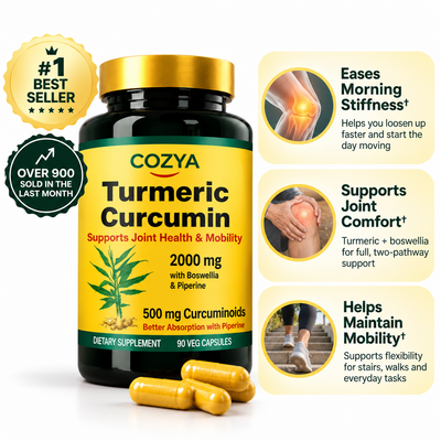 COZYA Joint Support+ | Turmeric Curcumin & Boswellia Capsules